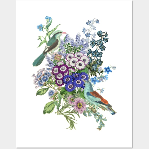 BIRDS & FLOWERS Wall Art by Biophilia